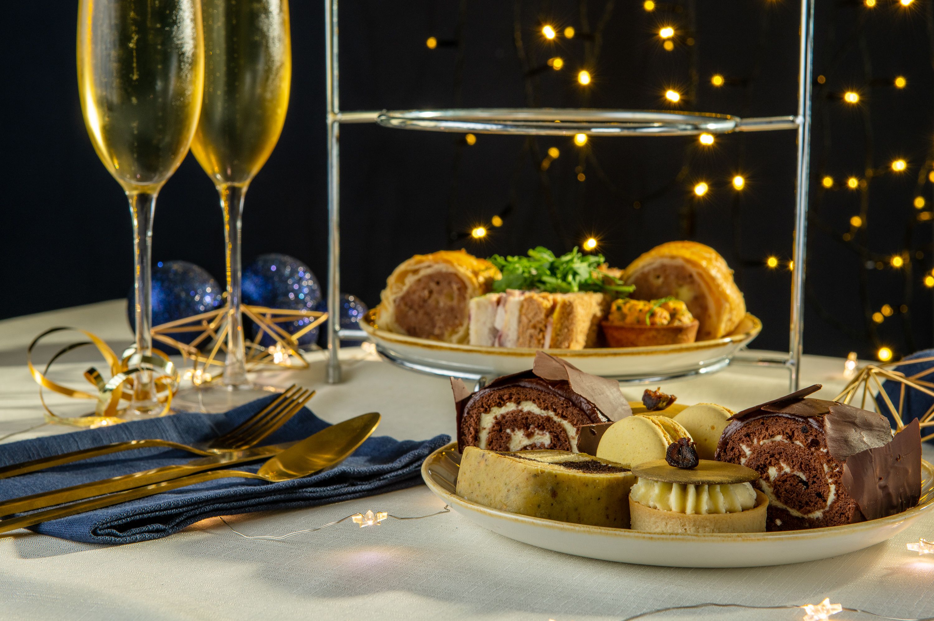 A assortment of festive finger foods