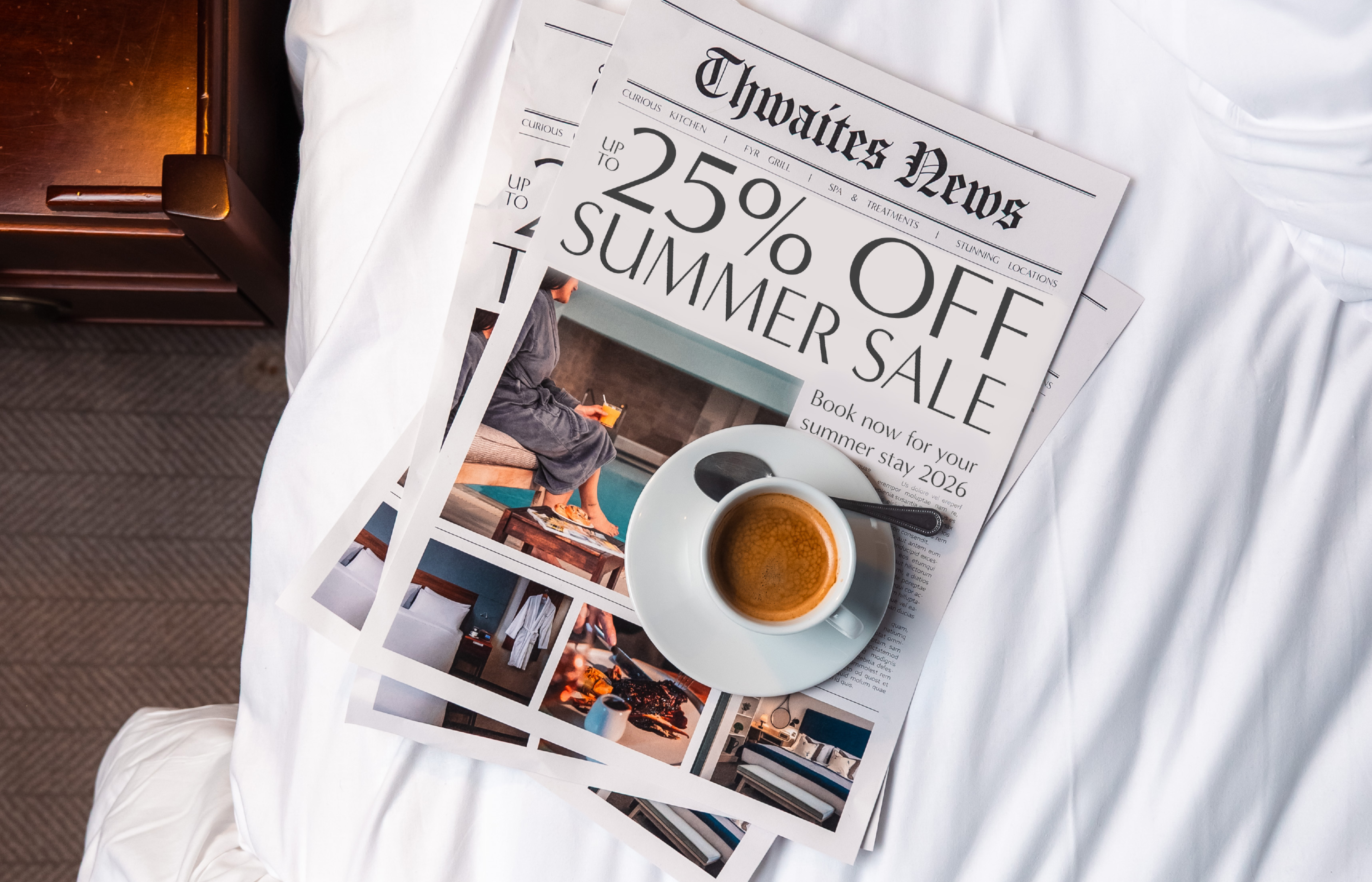 Up to 25% off summer sale newspaper